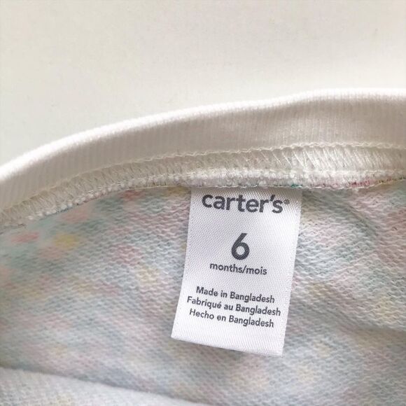Carters floral print sweatshirt GUC 6 months - Picture 3 of 5